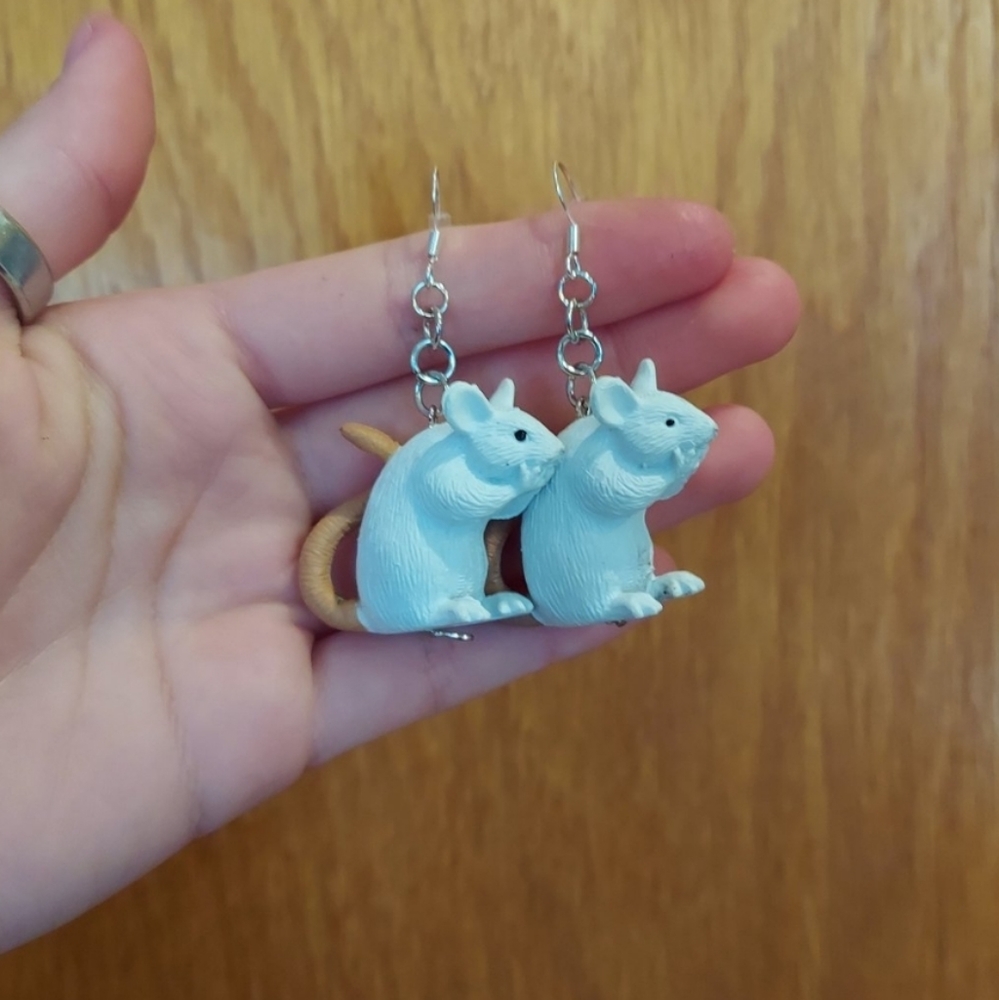 Handmade mouse earrings